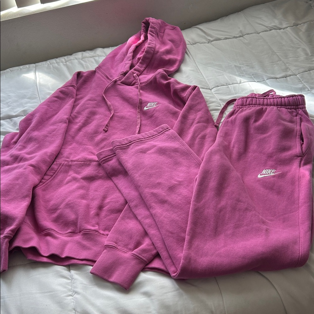 Nike Pink Hoodie & Jogger Set